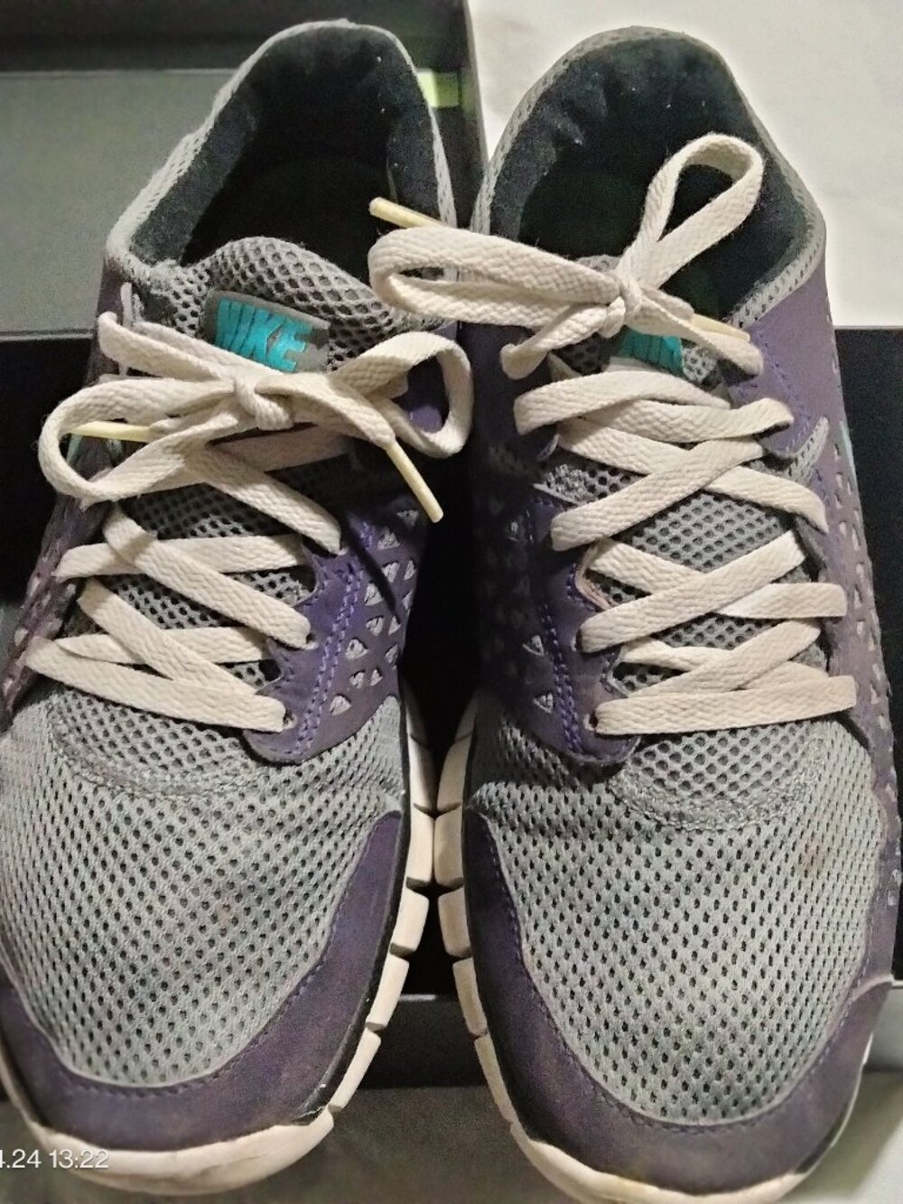 Nike Free Run+ 2 Anthracite Fresh Water Teal Grey 395912-009 Men's Size 8.5